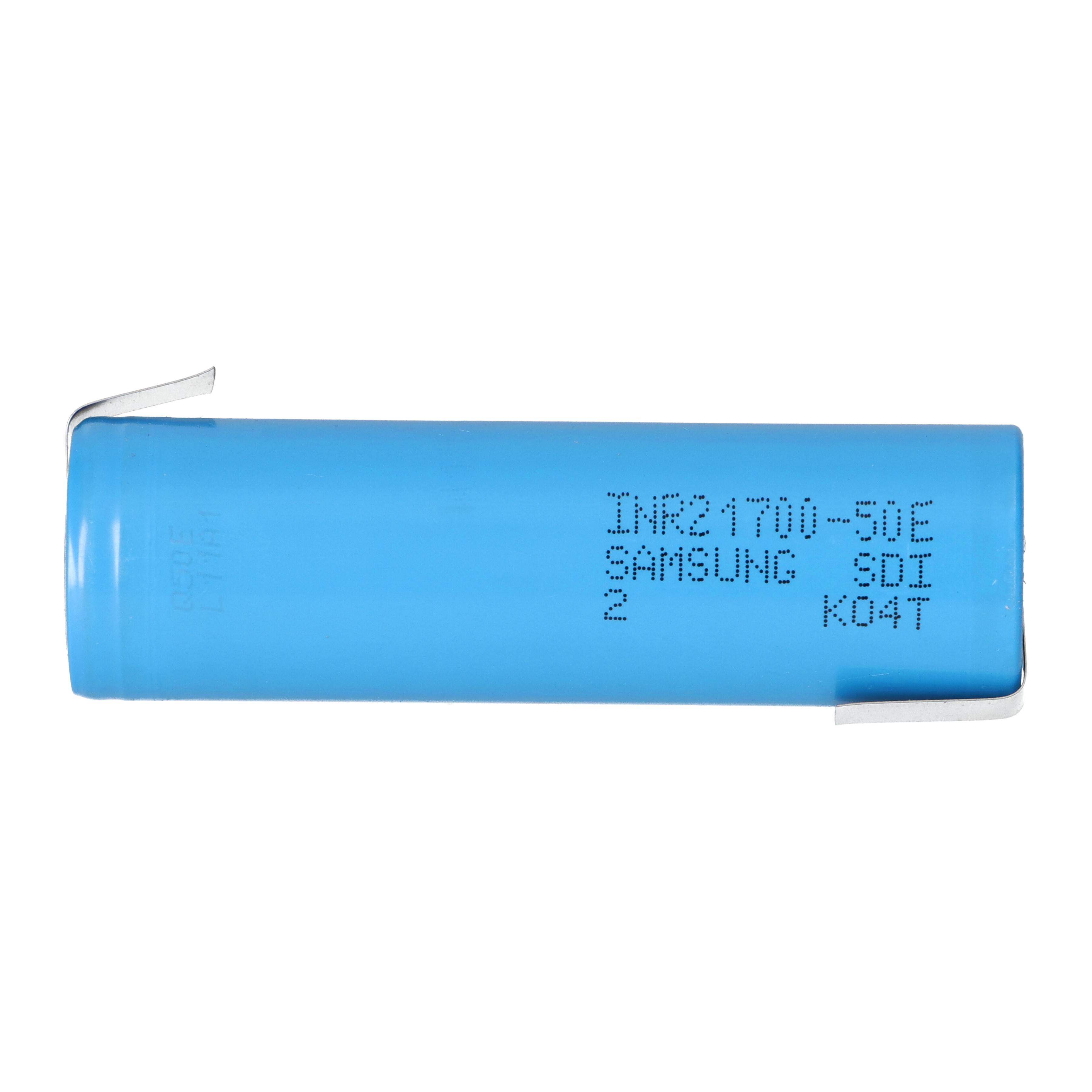 Samsung INR21700-50E 3,6V 5000mAh 10A Li-Ion-Akku mit Z-Lötfahne
