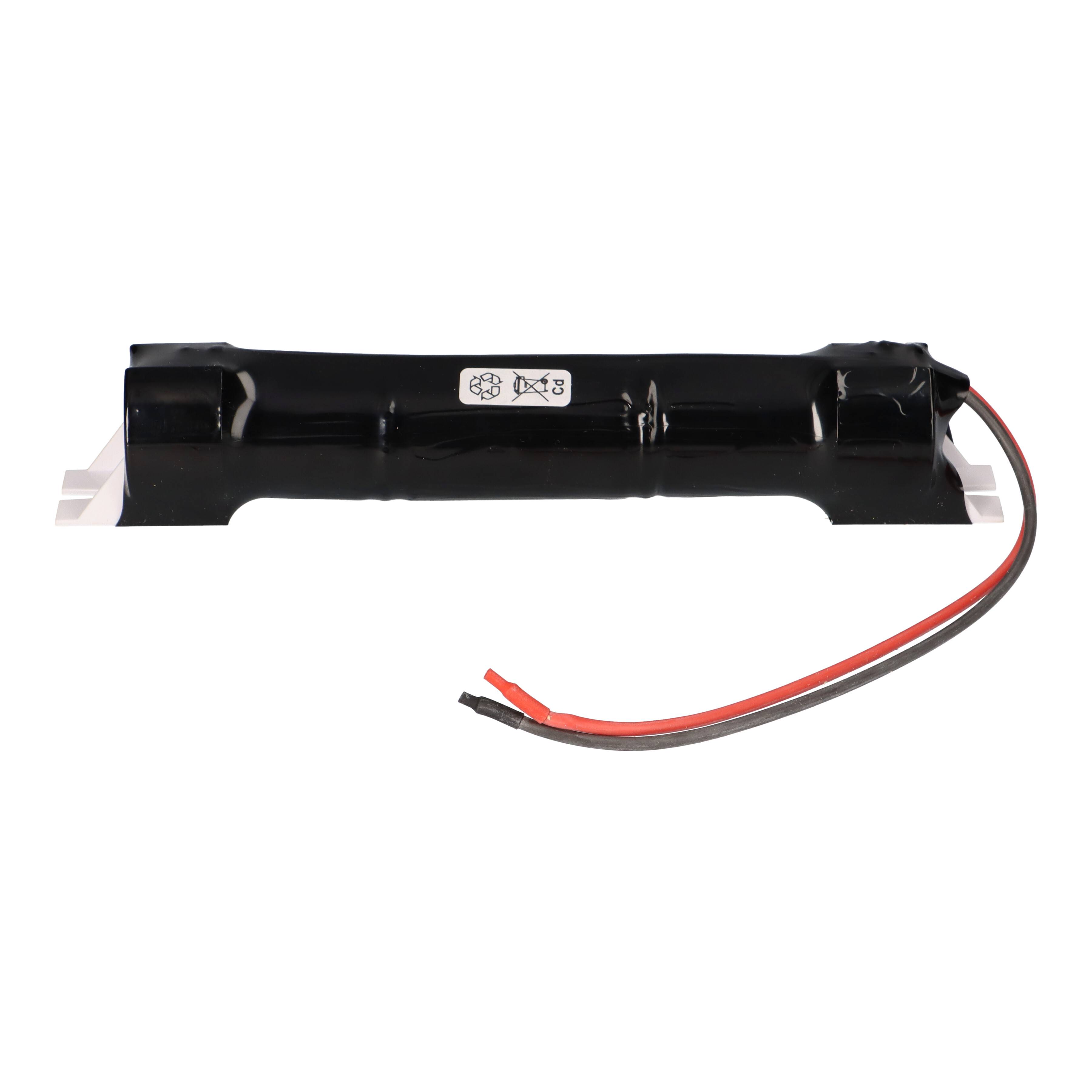 Akkupack f. Notbeleuchtung Tridonic 3,6V 4500mAh - L1x3 Hochtemperatur/ Sil.Kabel 20cm inkl. Endkappen