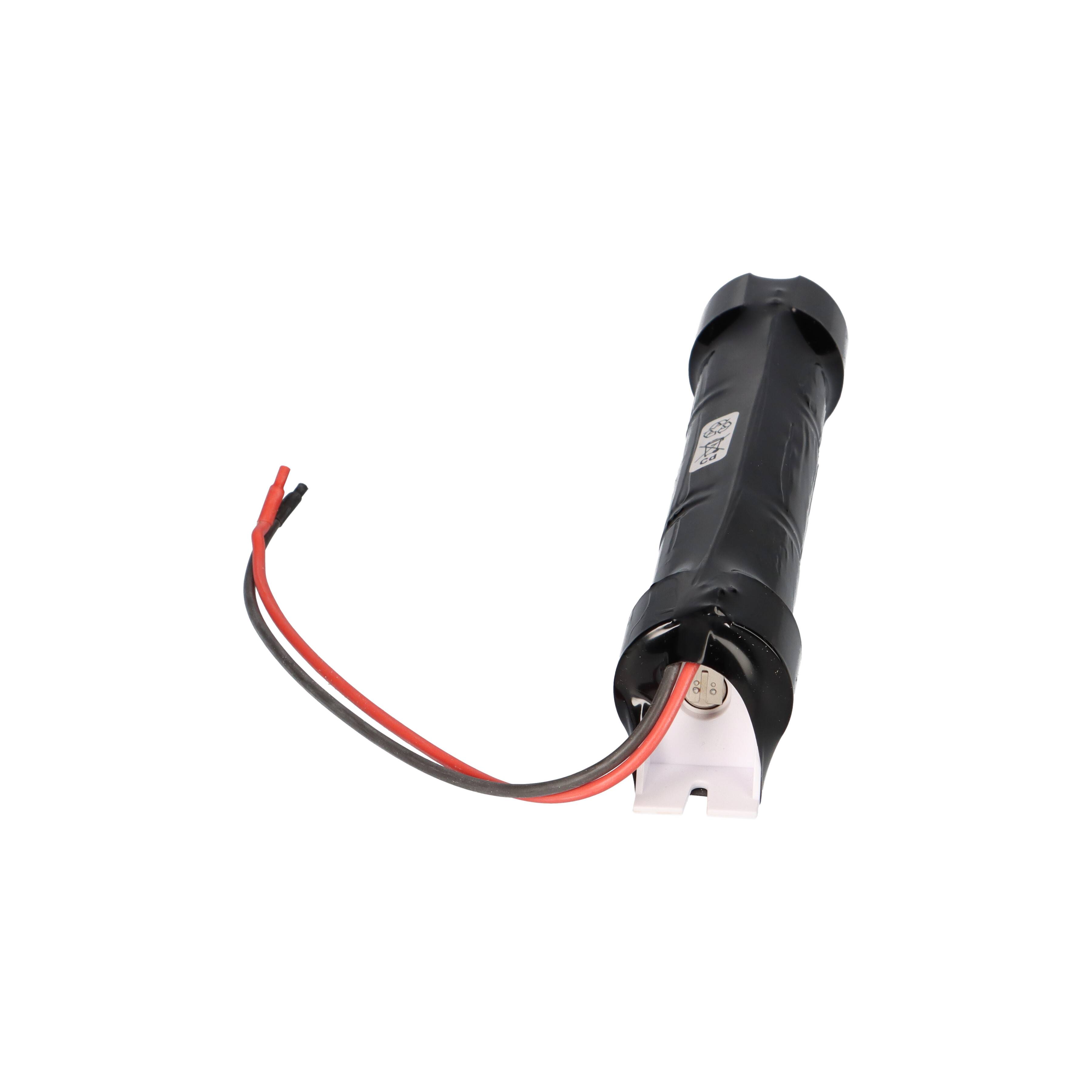 Akkupack f. Notbeleuchtung Tridonic 3,6V 4500mAh - L1x3 Hochtemperatur/ Sil.Kabel 20cm inkl. Endkappen