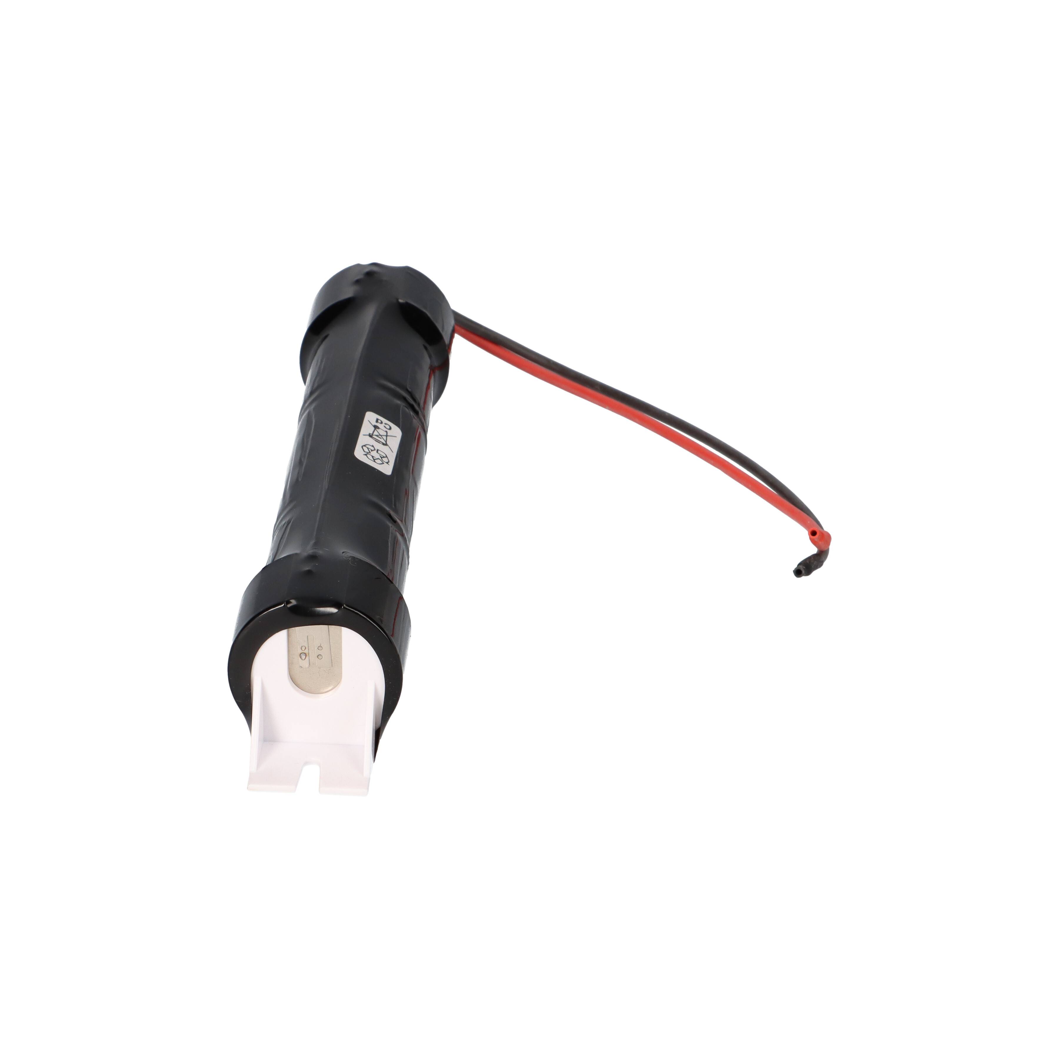 Akkupack f. Notbeleuchtung Tridonic 3,6V 4500mAh - L1x3 Hochtemperatur/ Sil.Kabel 20cm inkl. Endkappen