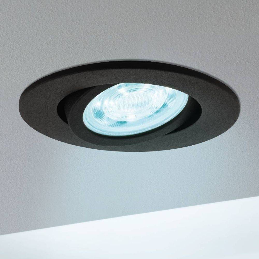 LED Einbauleuchte Saliceto in Schwarz 5W 400lm