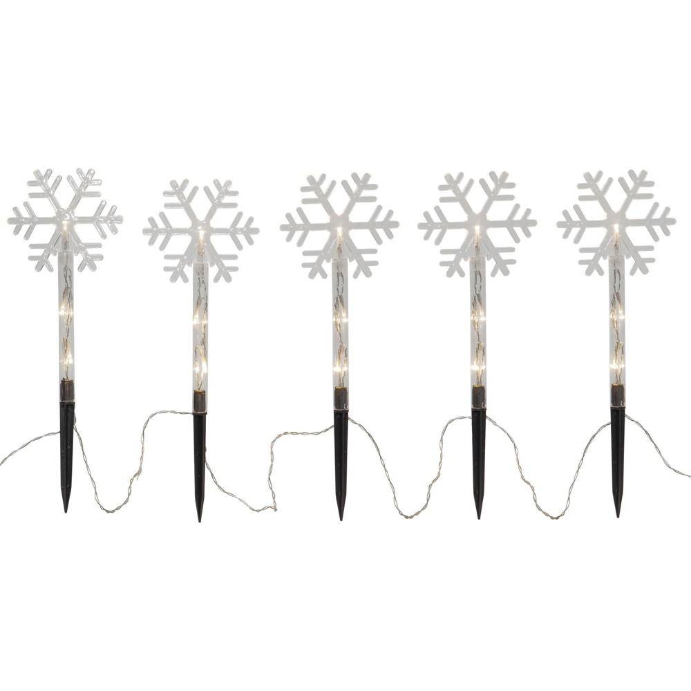 LED Schneeflocke Wandy in Transparent 0,9W IP44 mit Erdspieß