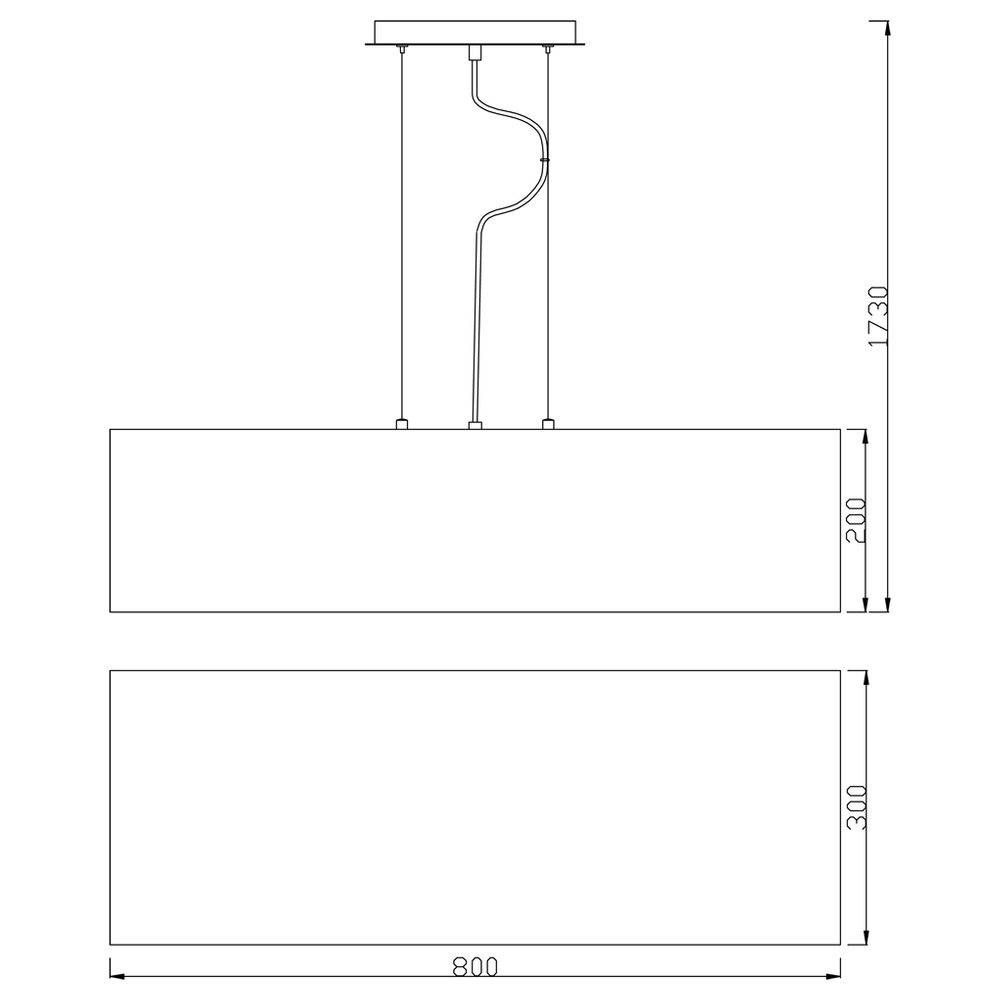 Pendelleuchte Capella II in Schwarz und Weiß E27 4-flammig