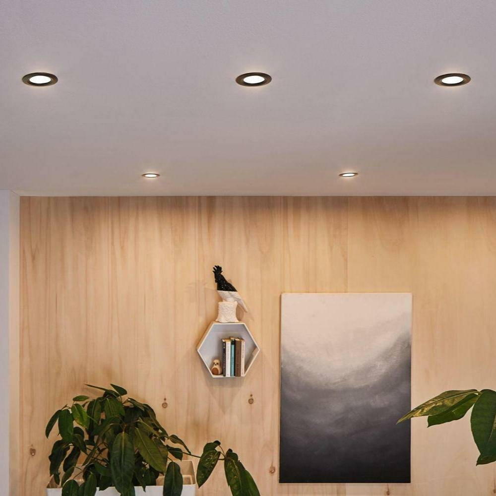 LED Einbaustrahler Nova Plus Coin in Schwarz-matt 3x 6W 1410lm