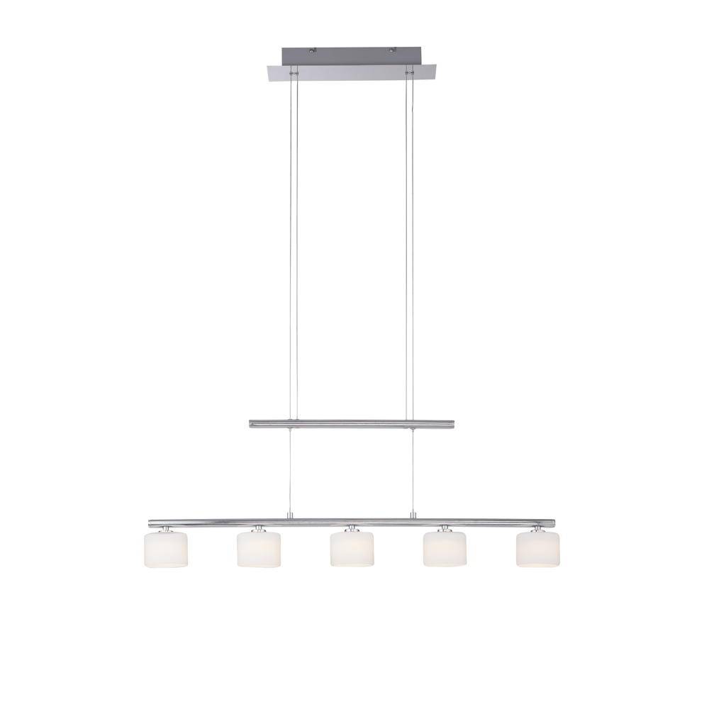 LED Pendelleuchte Hydra in Silber 5x 4W 2700lm