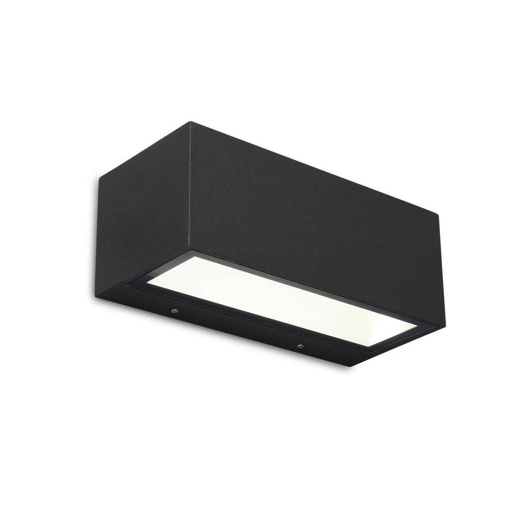 LED Wandleuchte Gemini in Schwarz 2x10W 1230lm IP54 warmweiß 2-flammig