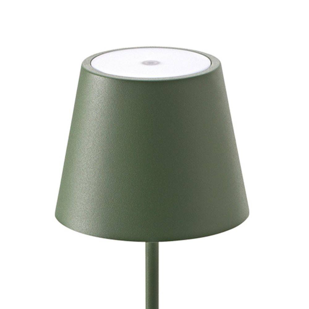 LED Akku Stehleuchte Nuindie aus Aluminiumdruckguss in Tannengrün IP54