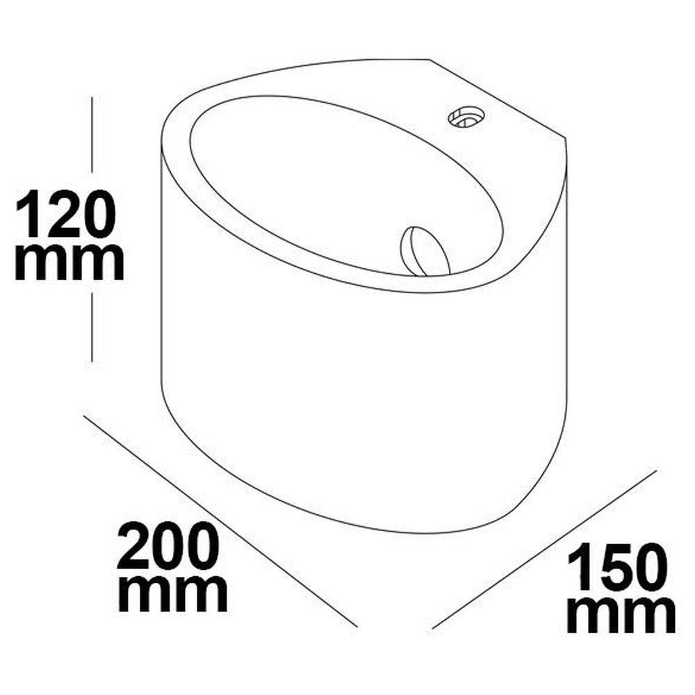 Gips-Wandleuchte G9, oval