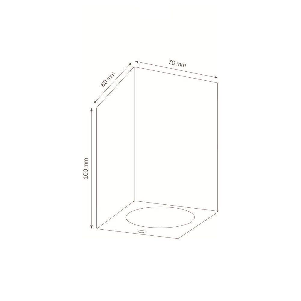 LCD Licht Creativ Design Wandleuchte LB25 max. 7W GU10 IP54 Alu Druckguss graphit