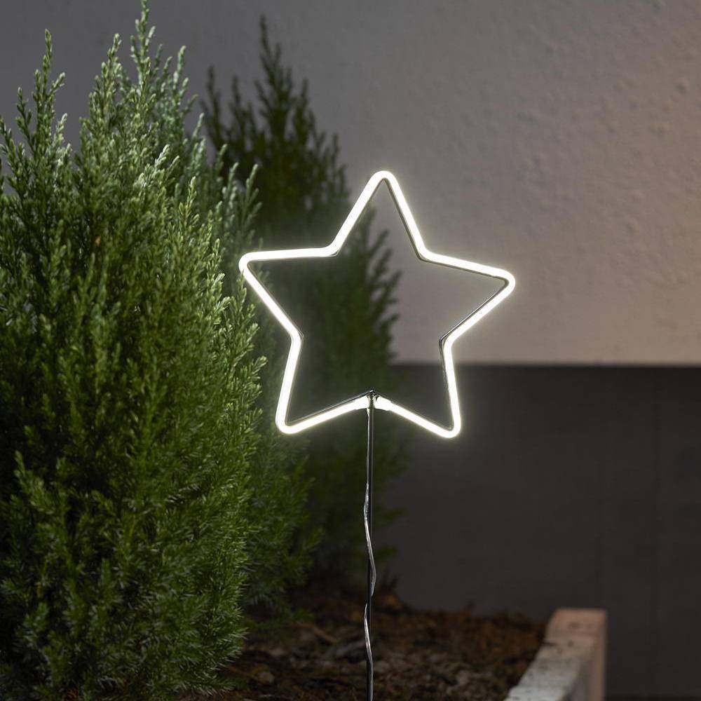 LED Lichtobjekt Neonstar in Weiß 0,5 IP44 mit Erdspieß