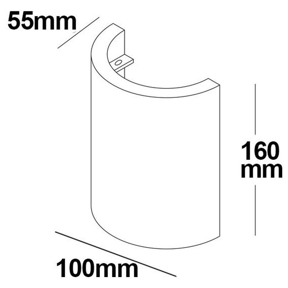 LED Gips-Wandleuchte 2x3W, UP&DOWN, rund, warmweiß