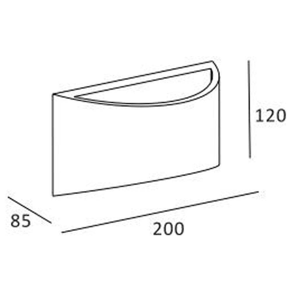 Wandaufbauleuchte Arianna aus Beton G9