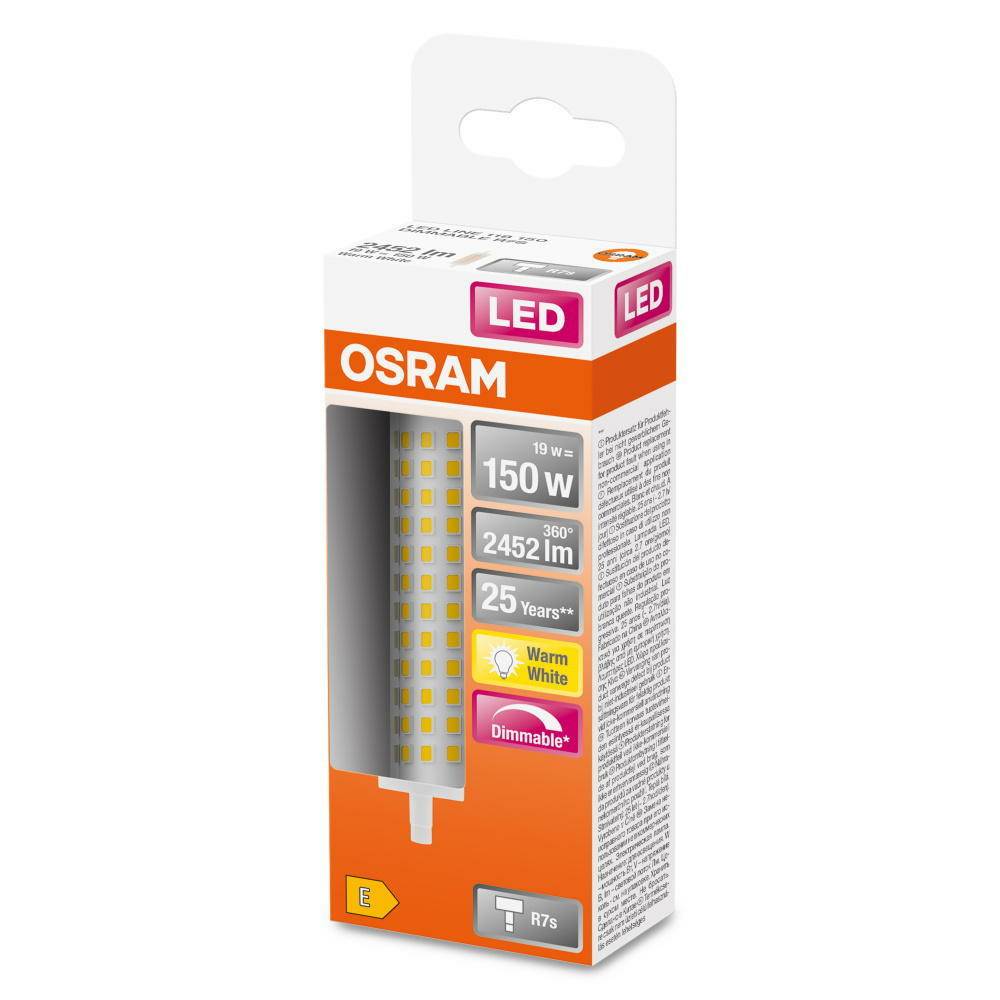 OSRAM 4058075432574 LED EEK E (A - G) R7s Kolbenform 18.2 W = 150 W Warmweiß (Ø x L) 28 mm x 118 mm 1 St.