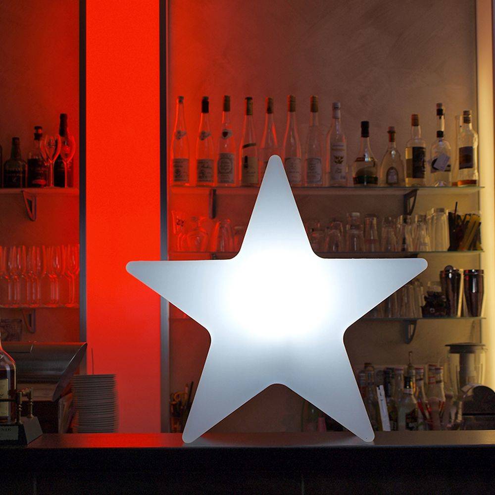 LED Dekoleuchte Shining Star in Weiß 8W 800lm E27 IP44 2700K 600x125x540mm
