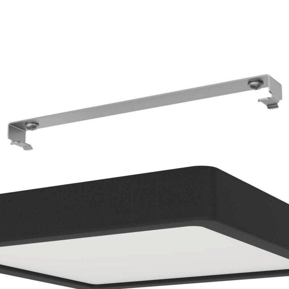 LED Deckenleuchte Fueva in Schwarz und Weiß 17W 2000lm IP44 210mm eckig