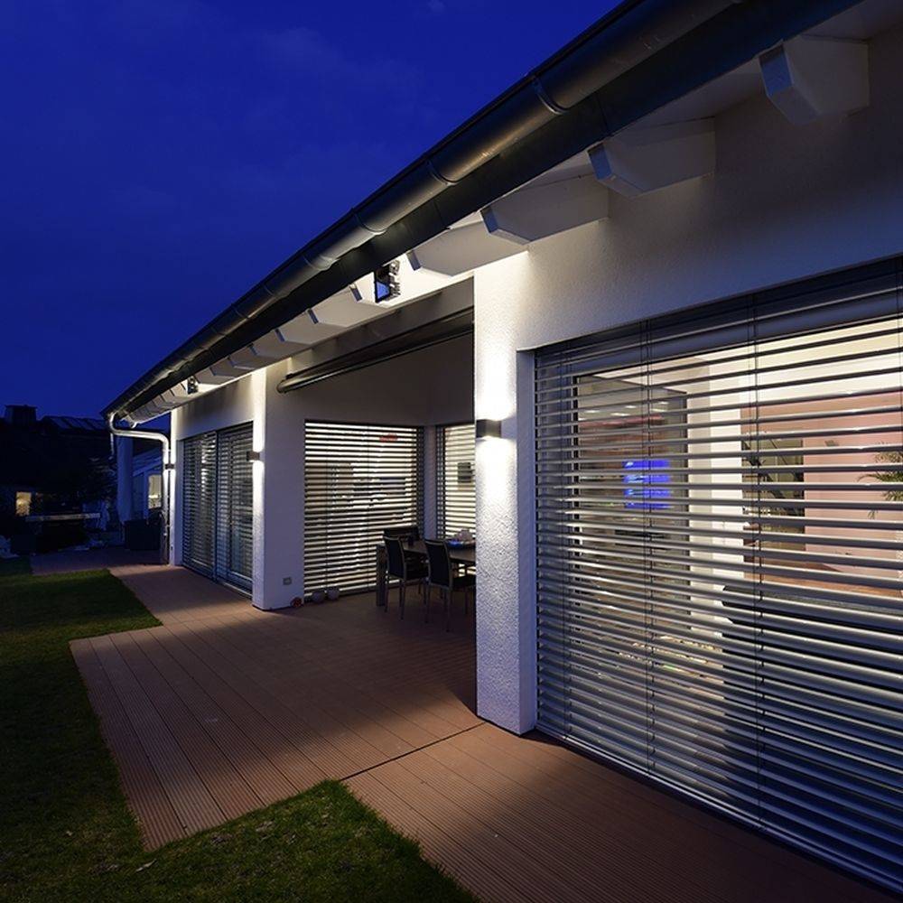 LED Wandaufbauleuchte Cubodo II Double Dg in Dunkelgrau und Transparent 2x7W 1260lm IP54