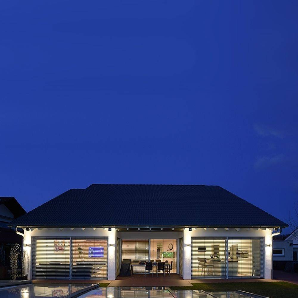 LED Wandaufbauleuchte Cubodo II Double Dg in Dunkelgrau und Transparent 2x7W 1260lm IP54