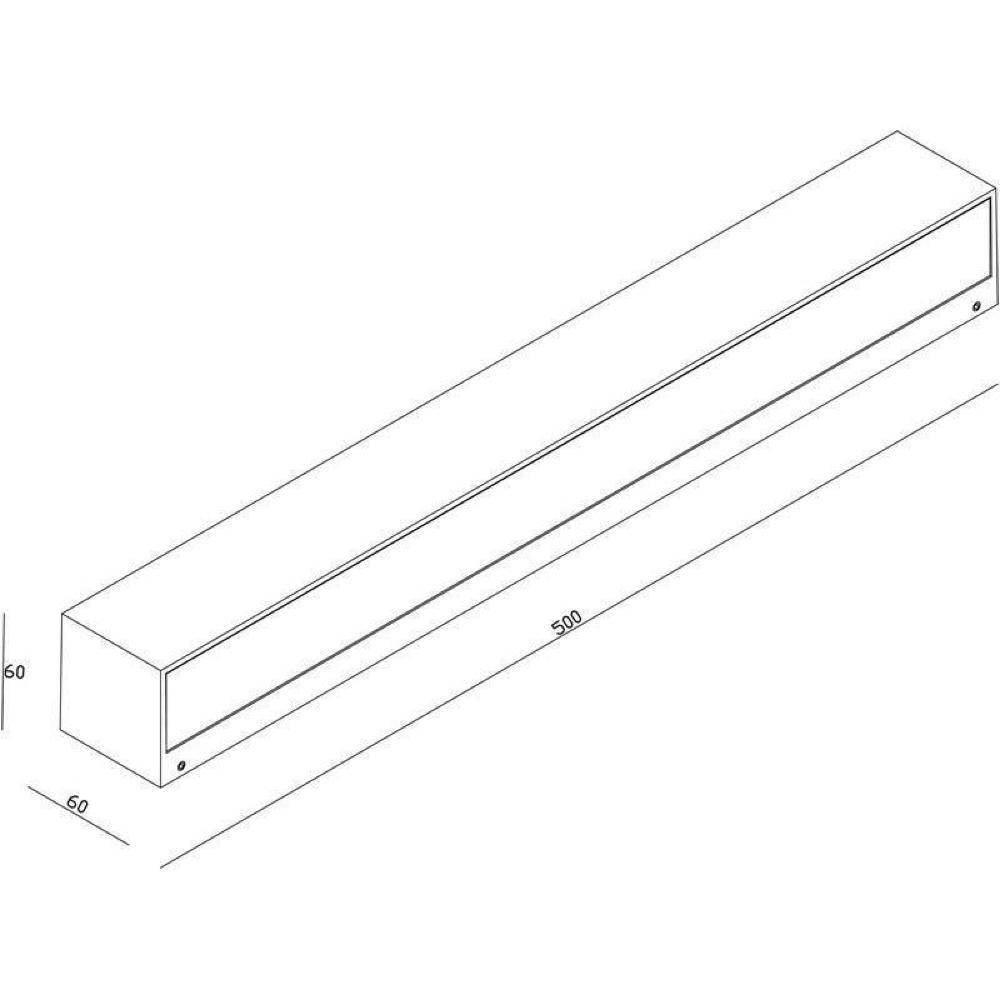 LED Wandleuchte Linear II in Dunkelgrau 20W 1760lm IP65
