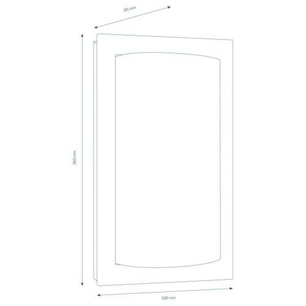 LCD Wandleuchte LB20 Edelstahl graphit E27 max.75W