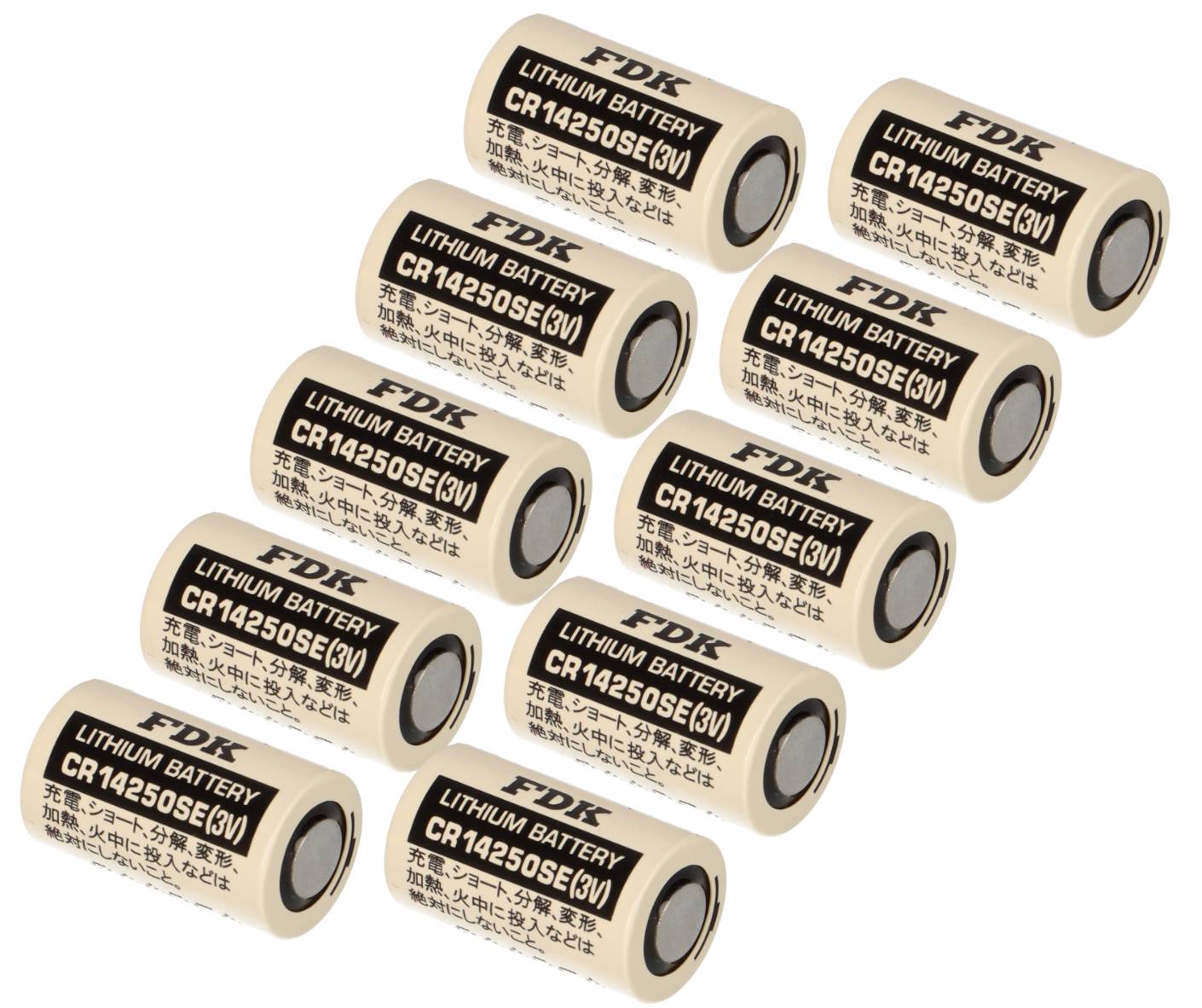 10x FDK Lithium 3V Batterie CR 14250SE 1/2AA - Zelle