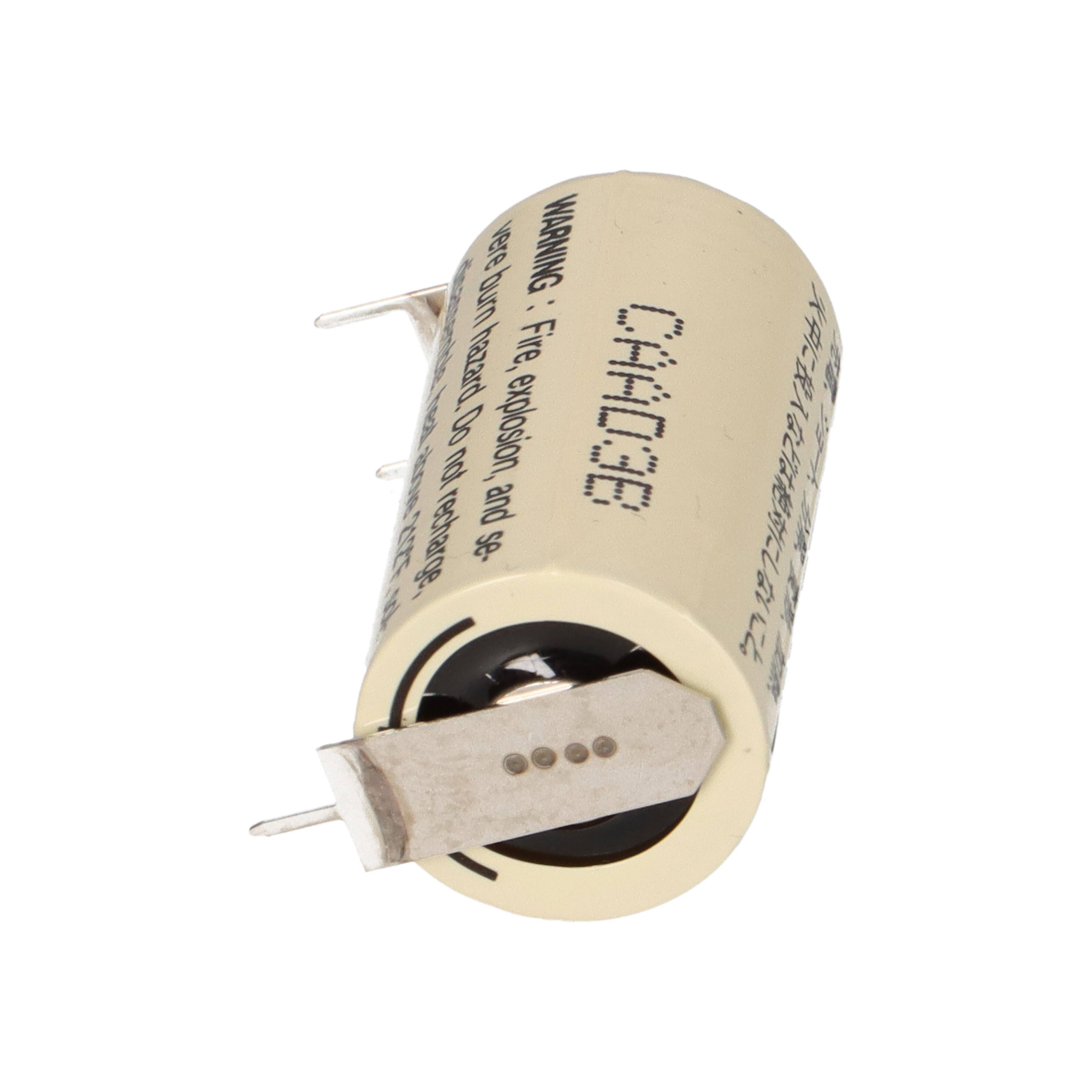 2x FDK CR17335SE 3V 1800mAh 2/3A Lithium Batterie – 3 Printpins ++/-