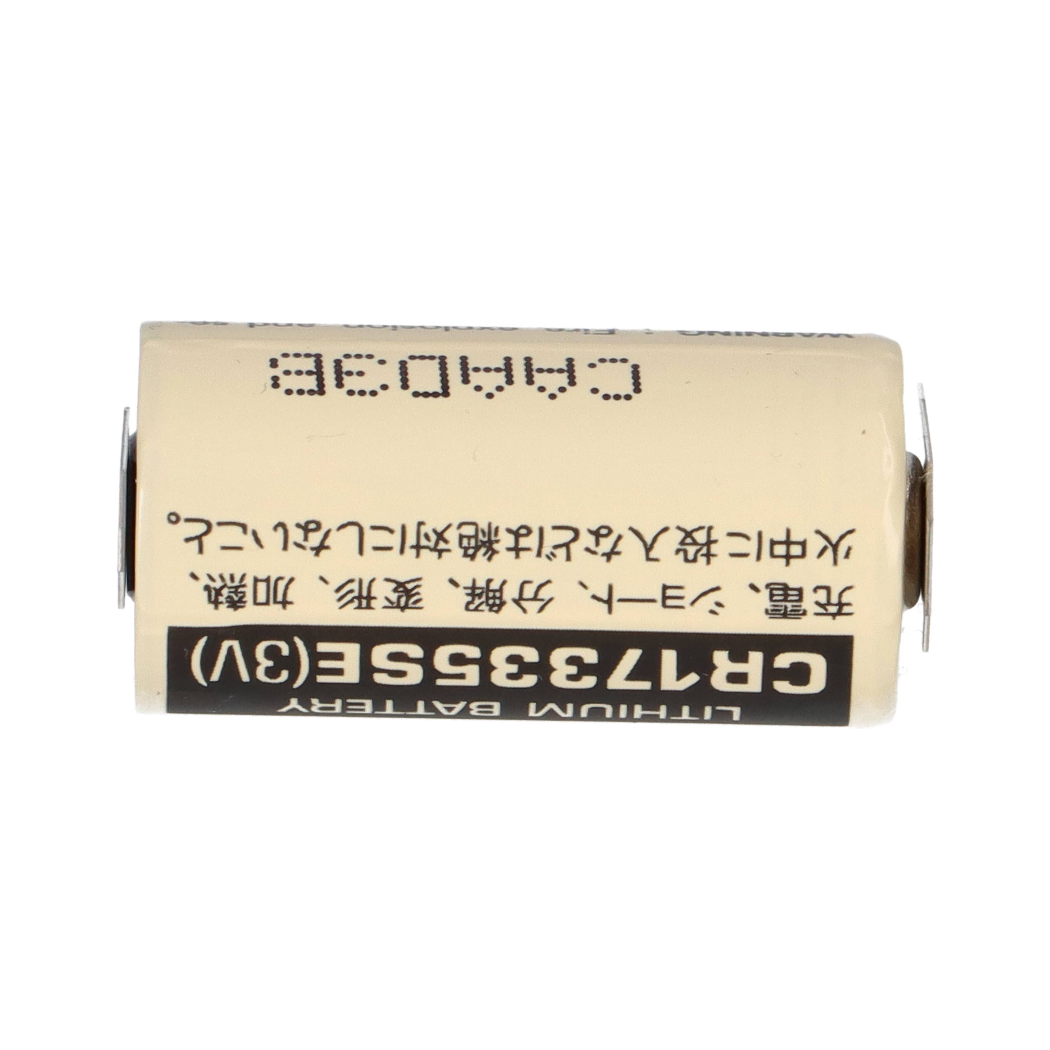 2x FDK CR17335SE 3V 1800mAh 2/3A Lithium Batterie – 3 Printpins ++/-