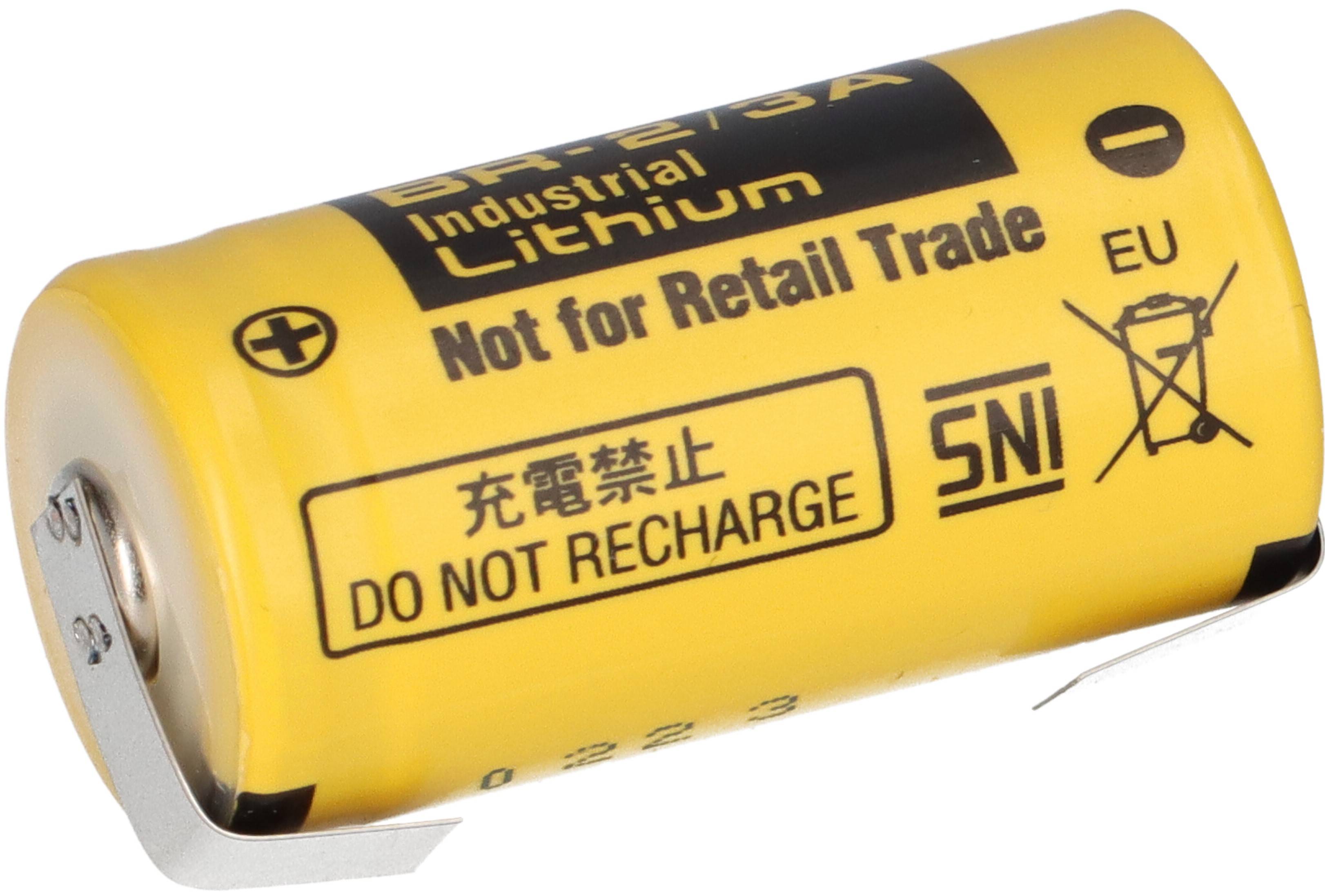 Panasonic Lithium Batterie BR-2/3A 3V 1200mAh BR 2/3A U-Lötfahne