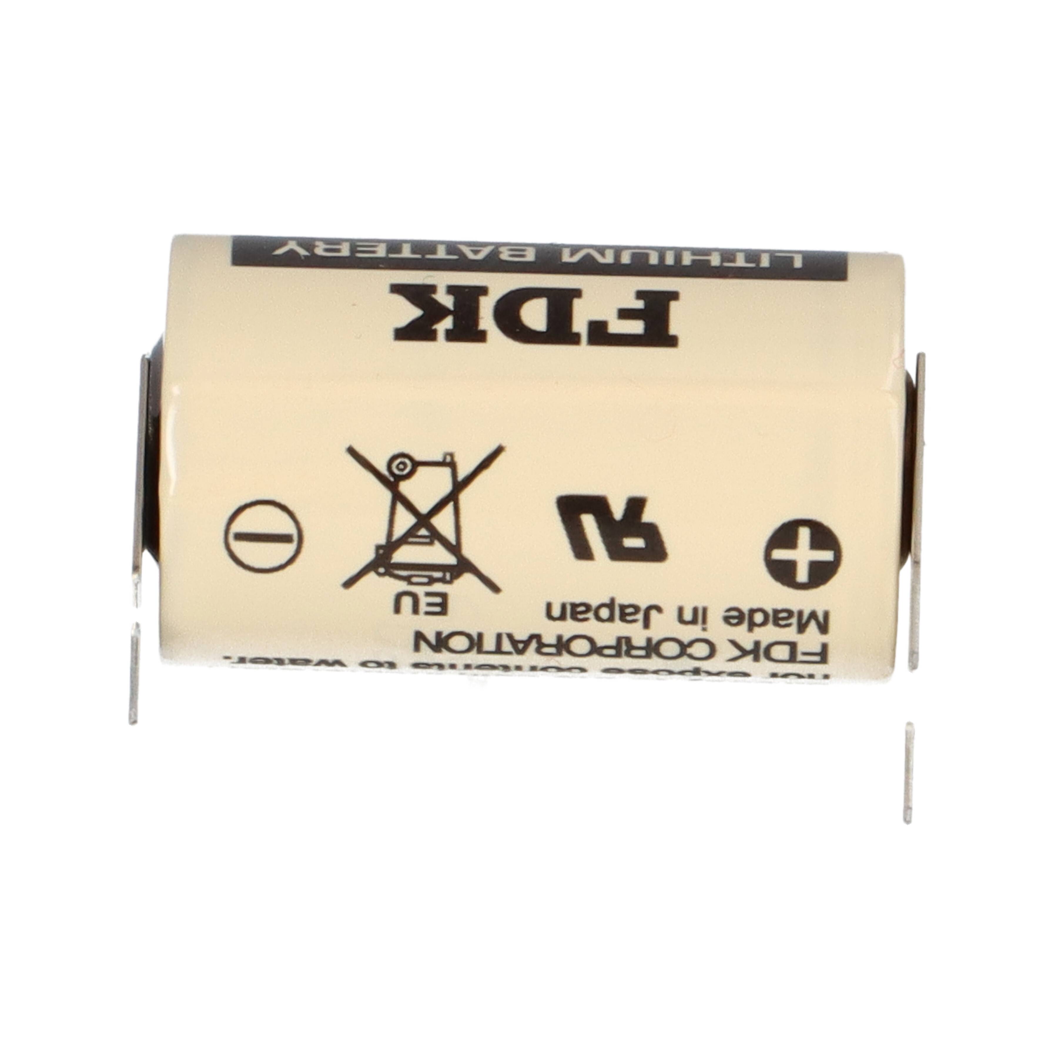 FDK CR14250SE-FT1 3V 850mAh 1/2AA Lithium Batterie – 3 Printpins ++/-