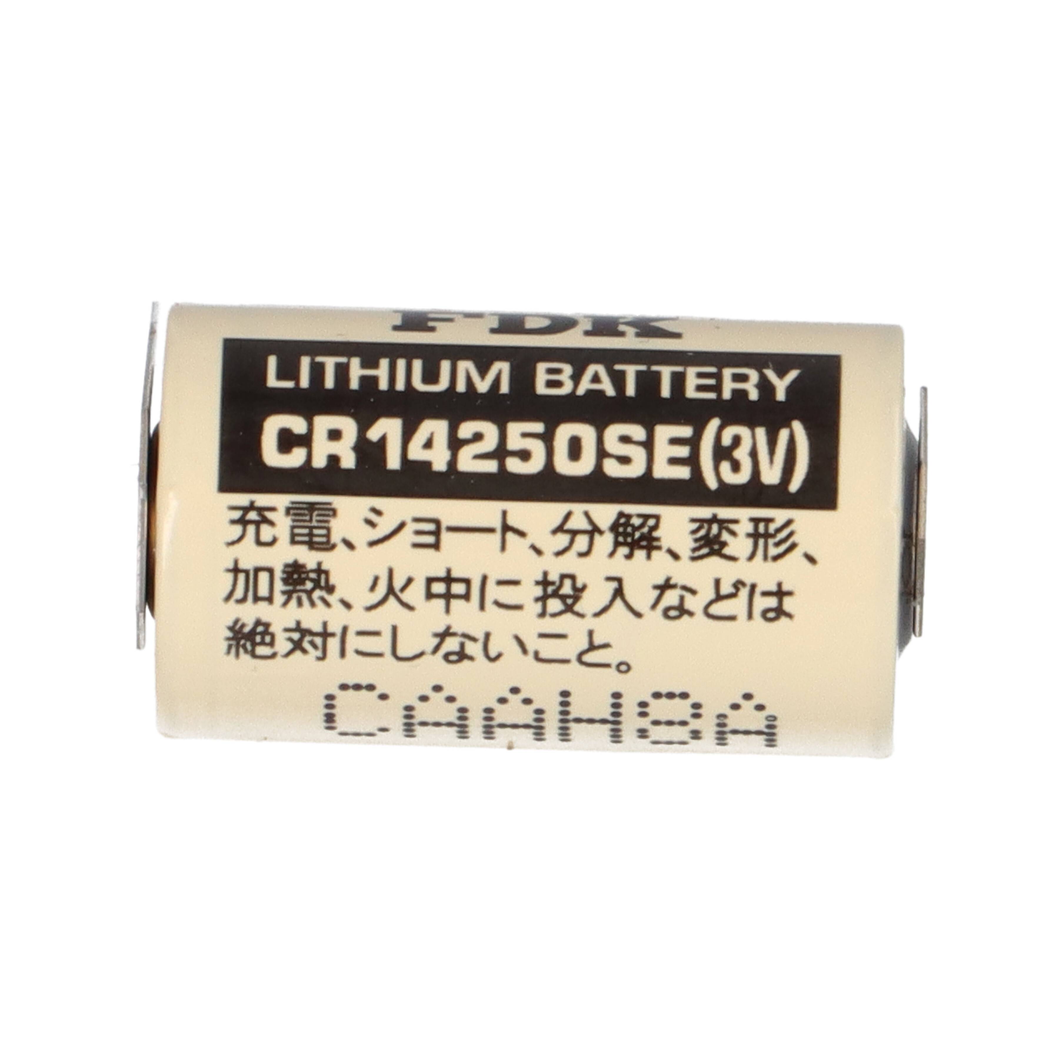 FDK CR14250SE-FT1 3V 850mAh 1/2AA Lithium Batterie – 3 Printpins ++/-