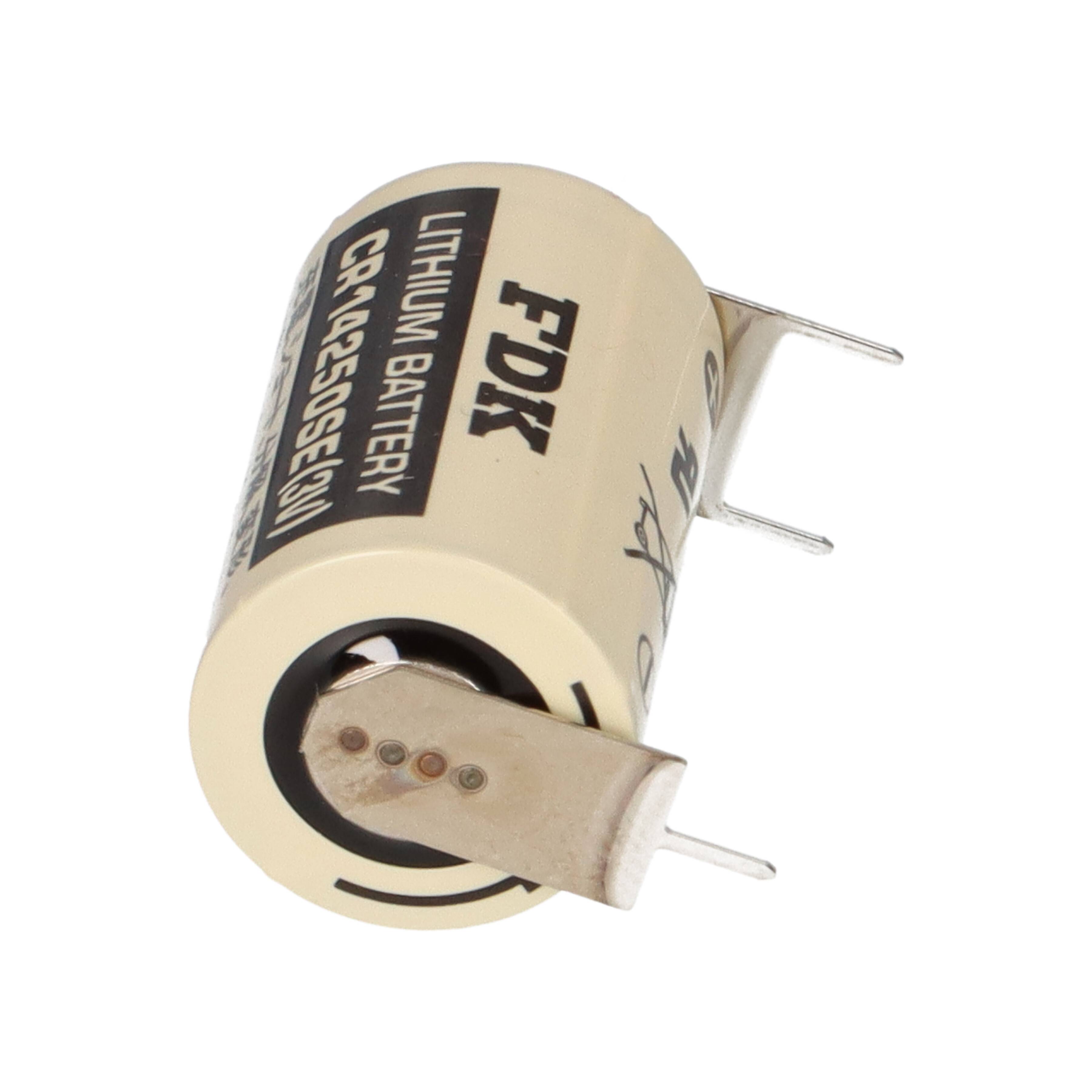 FDK CR14250SE-FT1 3V 850mAh 1/2AA Lithium Batterie – 3 Printpins ++/-