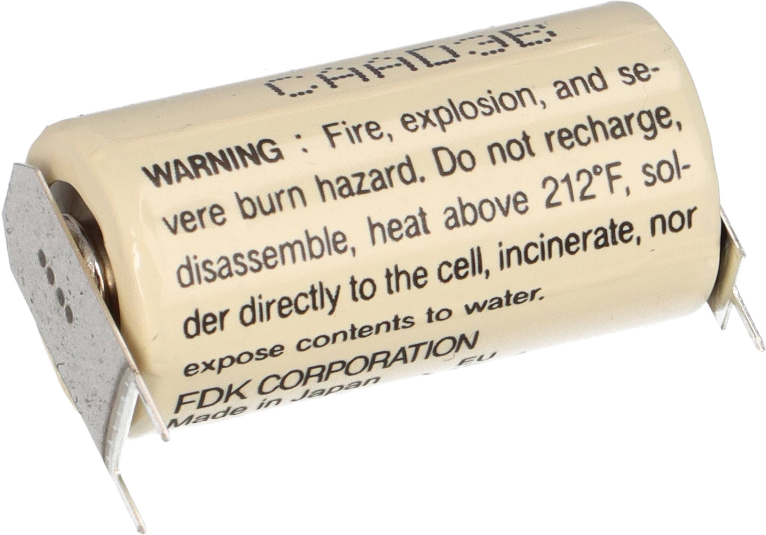 FDK Lithium 3V Batterie CR 17335SE 2/3A - Zelle 2/1 pin ++/-