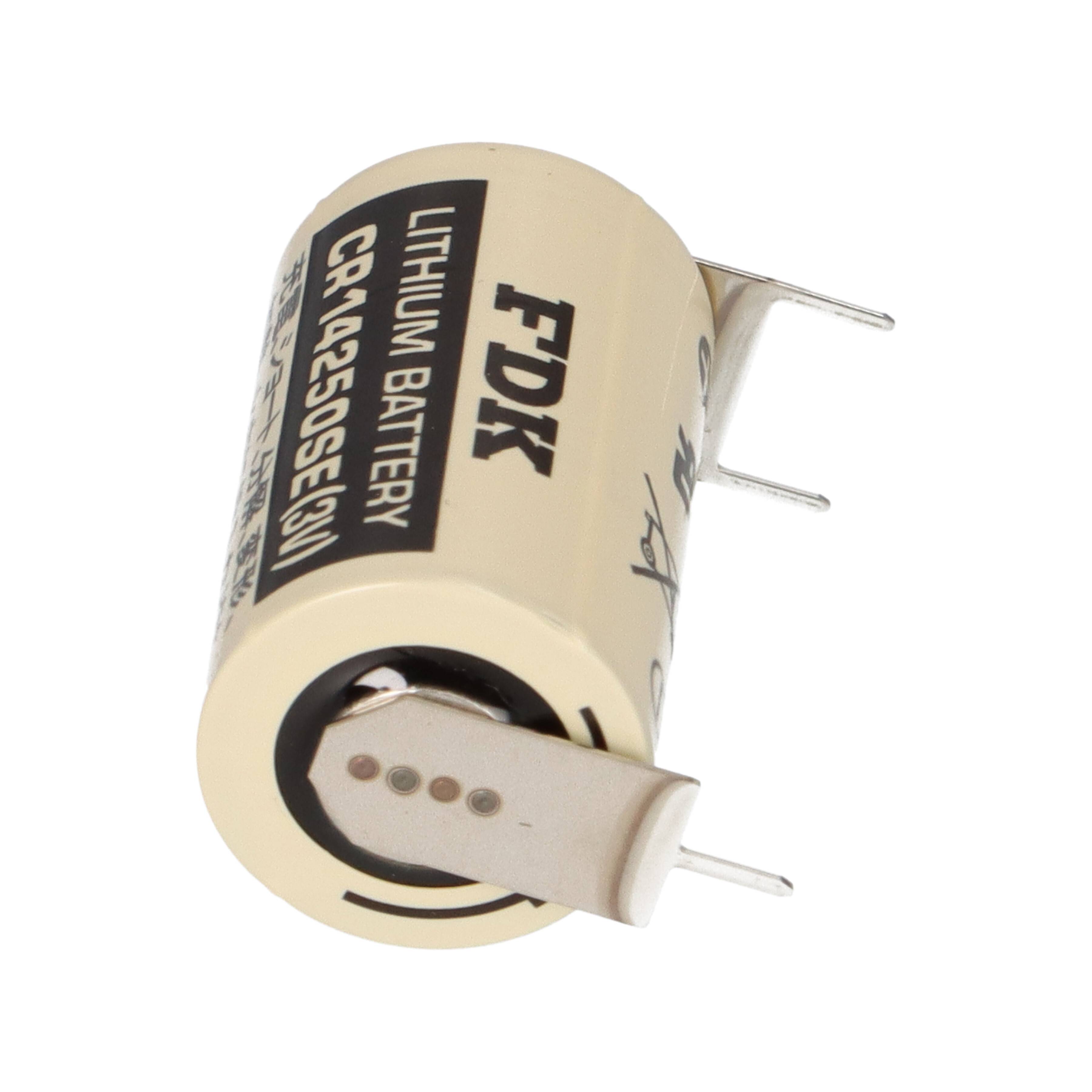 2x FDK CR14250SE-FT1 3V 850mAh 1/2AA Lithium Batterie – 3 Printpins ++/-