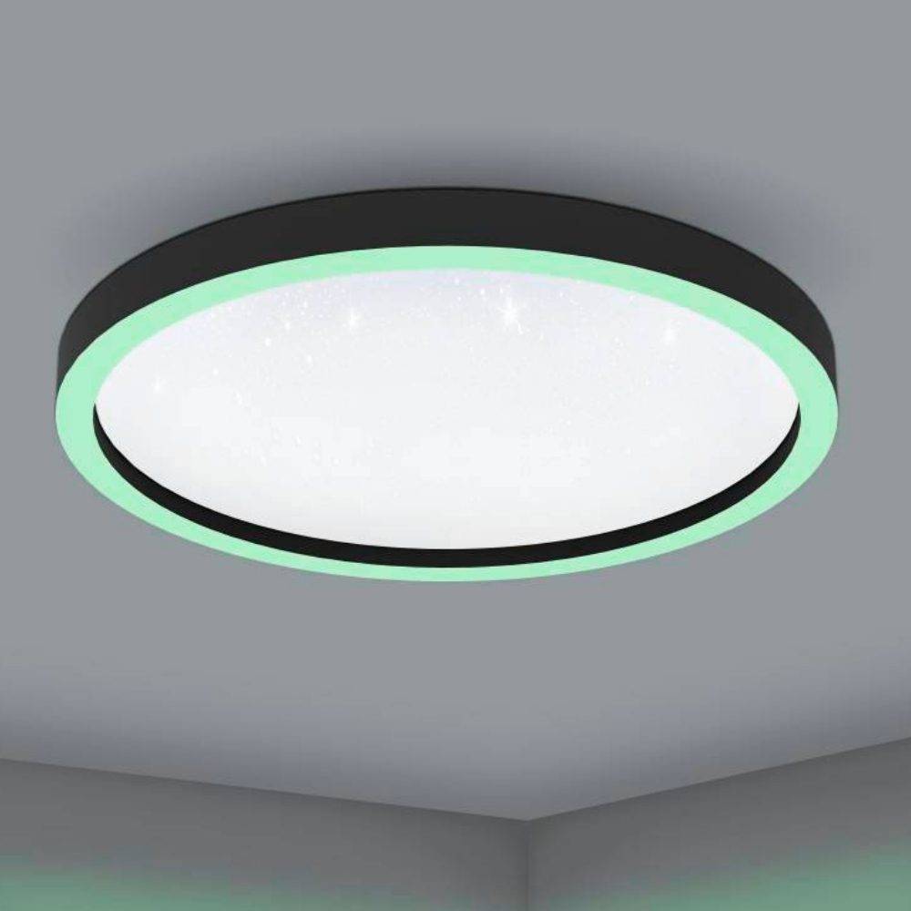ZigBee LED Deckenleuchte Montemorelos in Schwarz und Weiß Tunable White 34,5W 4100lm