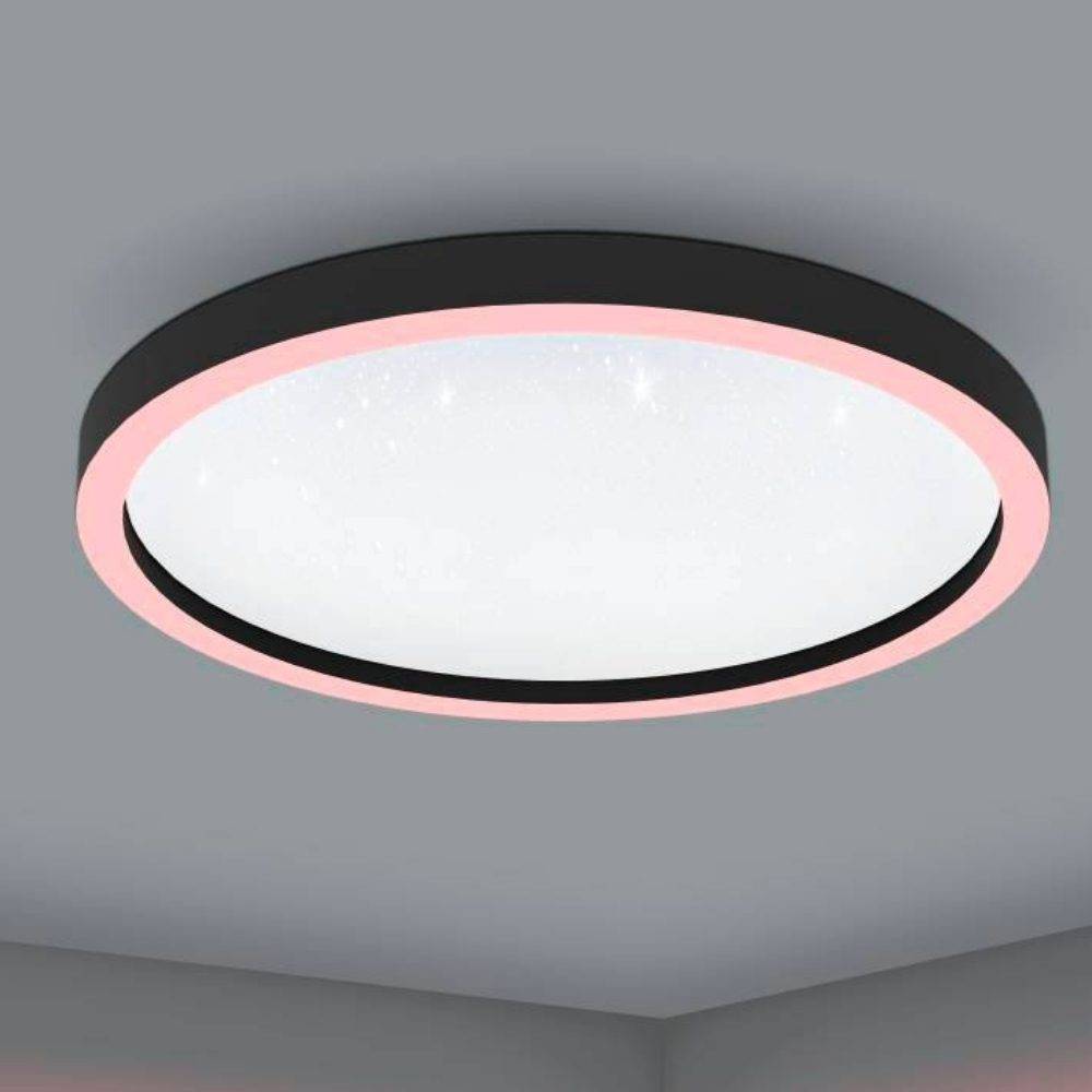 ZigBee LED Deckenleuchte Montemorelos in Schwarz und Weiß Tunable White 34,5W 4100lm