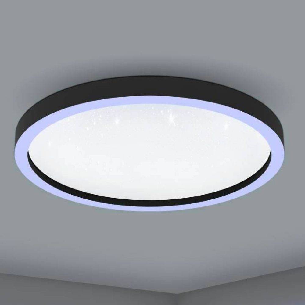 ZigBee LED Deckenleuchte Montemorelos in Schwarz und Weiß Tunable White 34,5W 4100lm
