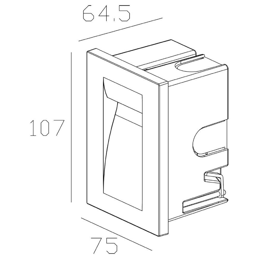 LED Wandeinbauleuchte Yvette in Weiß senktrecht 3,6W 130lm IP65