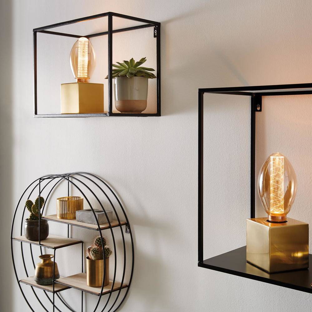 LED E27 Leuchtmittel Innerglow in Gold 3,6W 120lm Spiralmuster