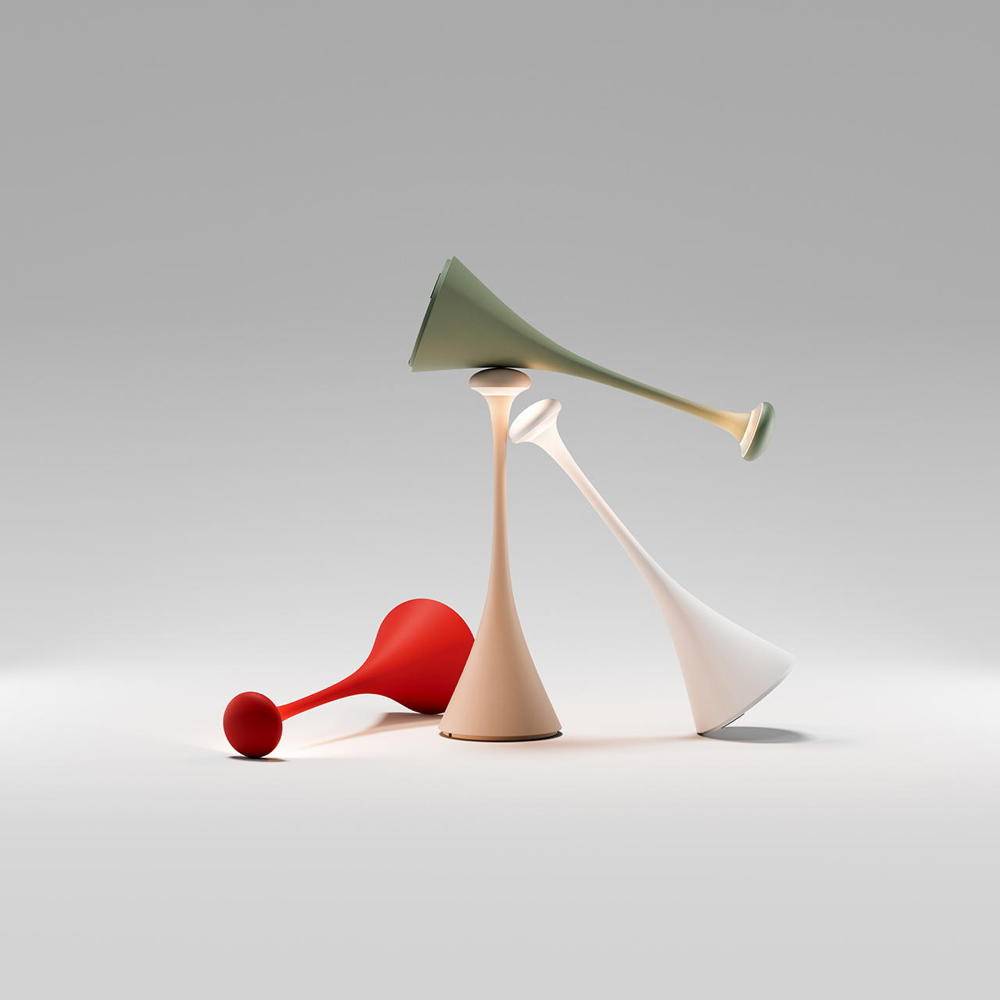 LED Akku Tischleuchte Nudrop in Feuerrot 2,2W 197lm IP54