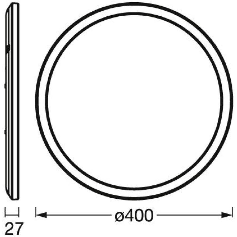 Smart+ WLAN LED Deckenleuchte Orbis Ceiling in Schwarz 25W 1870lm