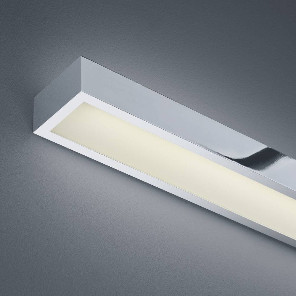 LED Wandleuchte Theia in chrom 30W 1800lm IP44 1200mm
