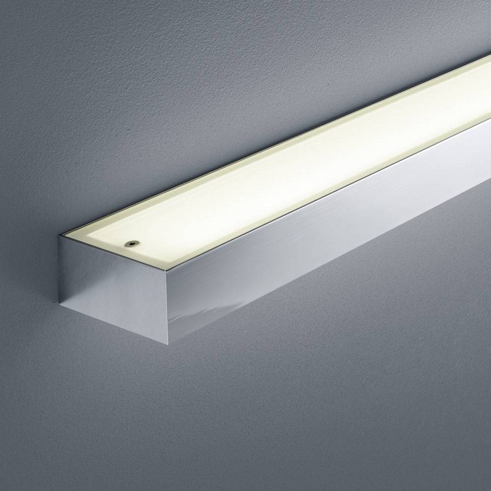 LED Wandleuchte Theia in chrom 30W 1800lm IP44 1200mm