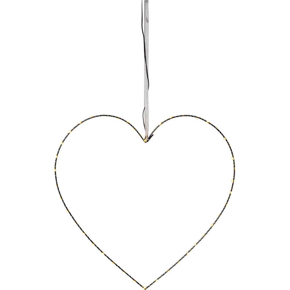 LED Pendelleuchte Mira Herz in Schwarz 0,7W 51lm