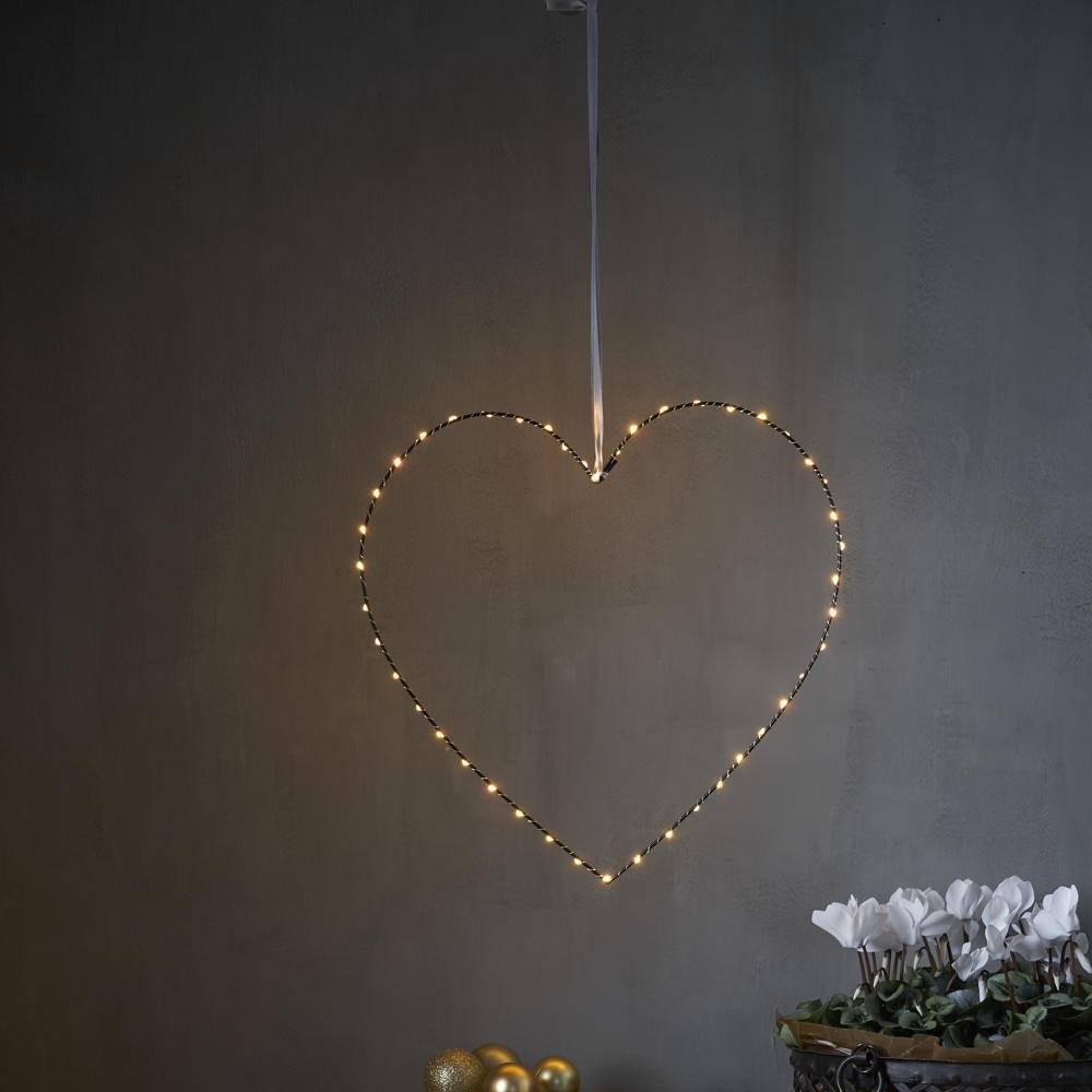 LED Pendelleuchte Mira Herz in Schwarz 0,7W 51lm