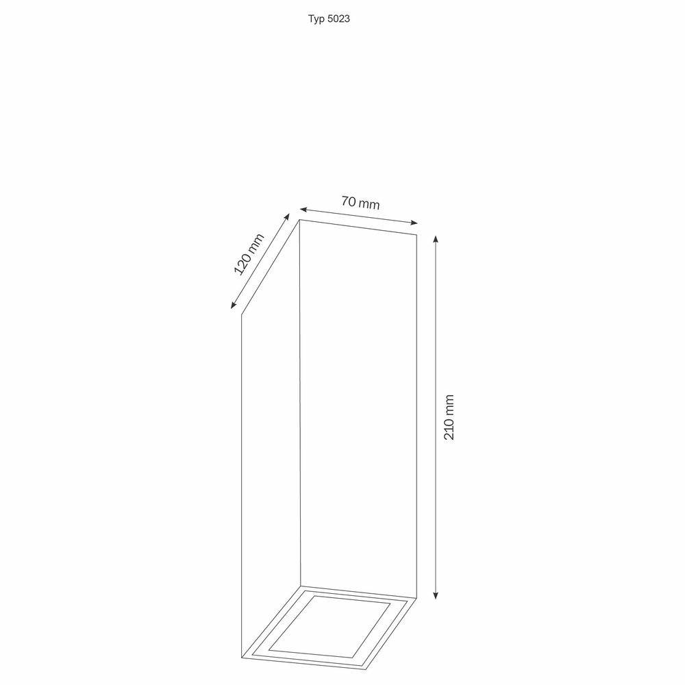 LCD LICHT CREATIV DESIGN - LED-Wandleuchte LB22 graphit 2x7.5W 2x600lm 3000K IP65