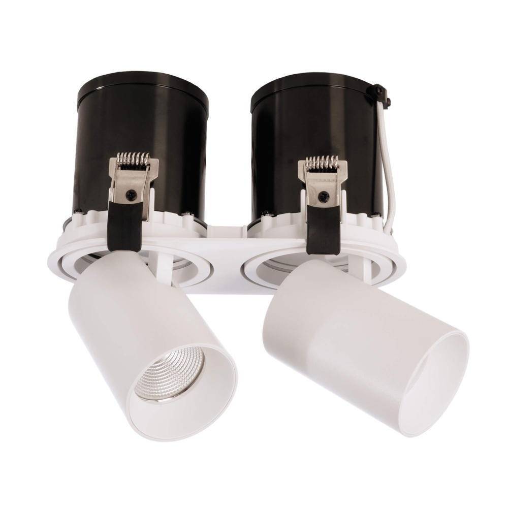 LED Deckeneinbauleuchte Rigel Mini Round Double in Weiß 2x 11W 1390lm