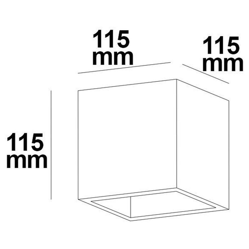 Gips-Wandleuchte G9, eckig