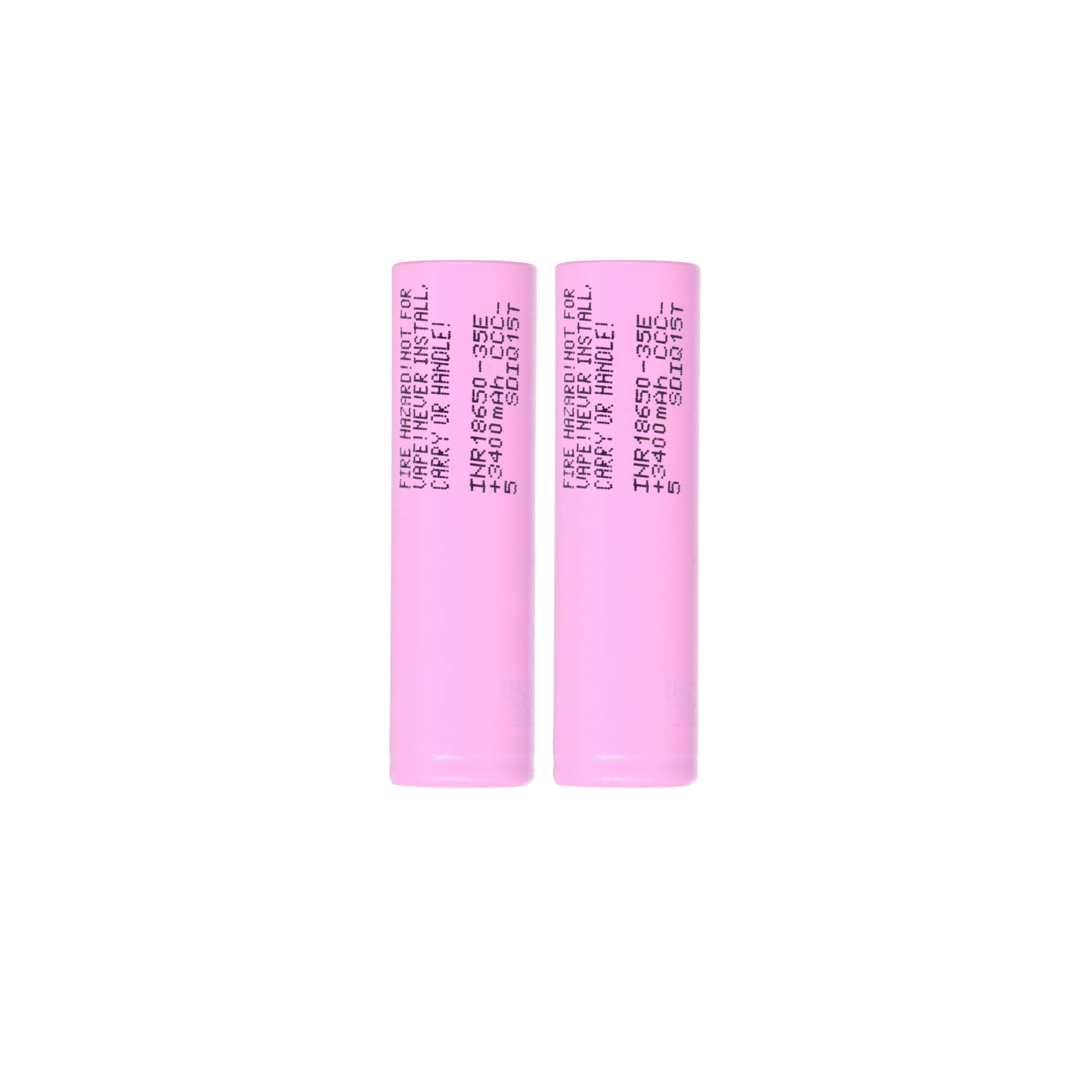 2x Samsung INR18650-35E 18650 Akku 3,6V 3500mAh Flat-Top