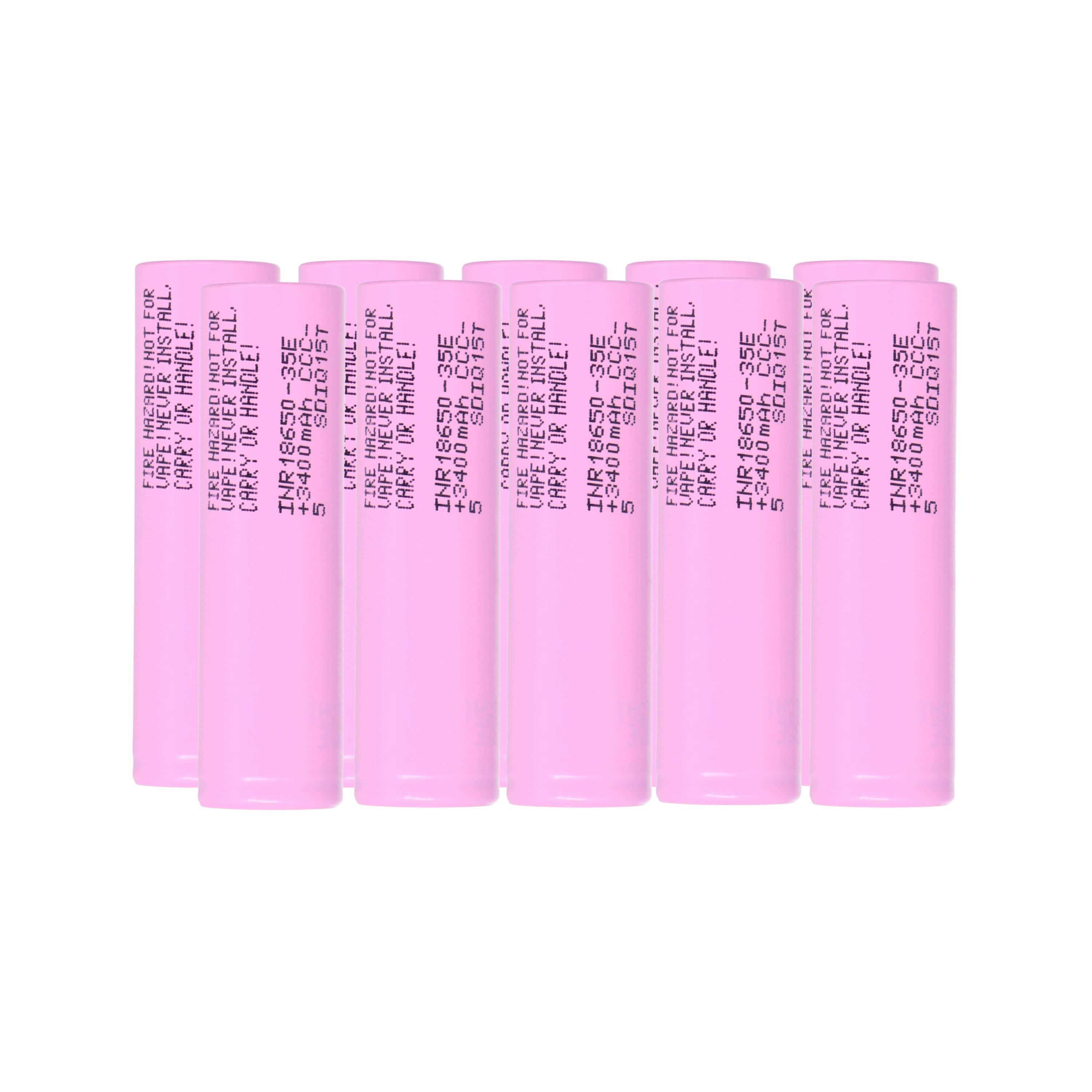Samsung INR18650-35E – 10x 18650 Akku 3500 mAh 3,6 V (Li-Ion)