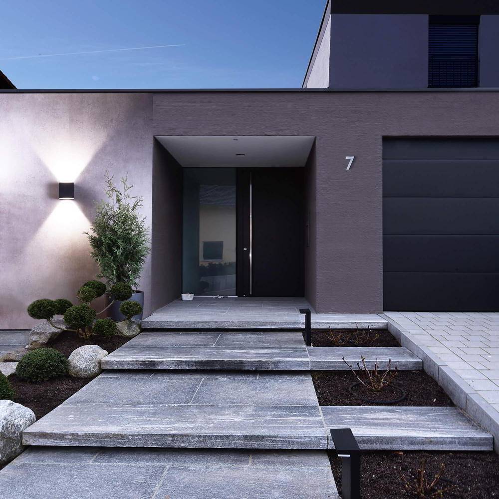 LED Wandleuchte Jabbah Up And Down in Dunkelgrau 25W 1850lm IP65