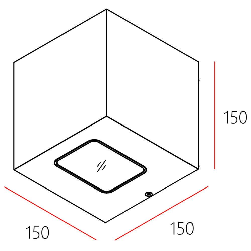 LED Wandleuchte Jabbah Up And Down in Dunkelgrau 25W 1850lm IP65